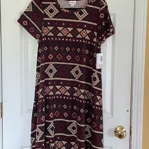 LuLaRoe Red Raglan Sleeve Sundress